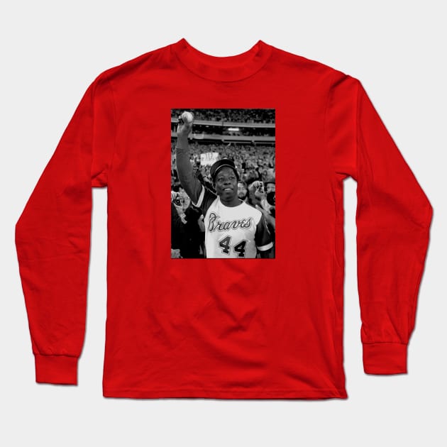 HANK AARON - RIP HAMMERIN' HANK Long Sleeve T-Shirt by tumbpel